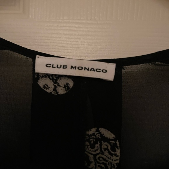 Club Monaco sheer black blouse, size small. Would fit 4-8 - Picture 3 of 3